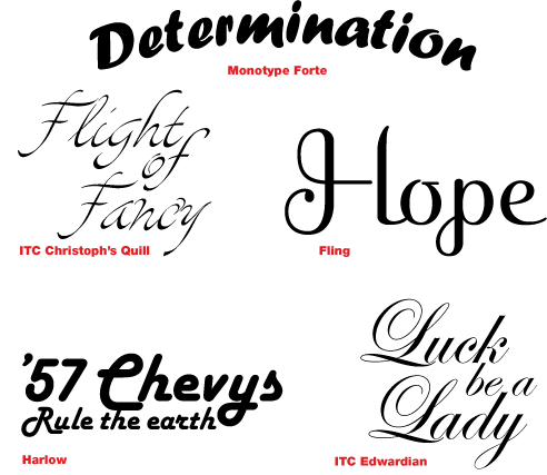 Download 3 free fonts in the tattoo script category for Windows and Mac